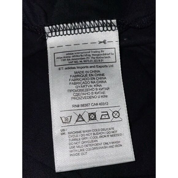 Adidas Shirt Dress Women’s Small Black Trefoil Sleeveless Drawstring Waist Cinch - Picture 5 of 7